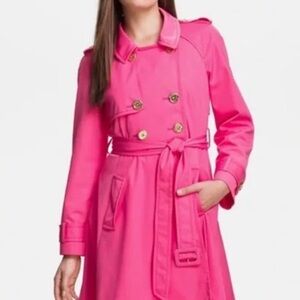 NWT Kate Spade Vibrant Pink Trench Coat